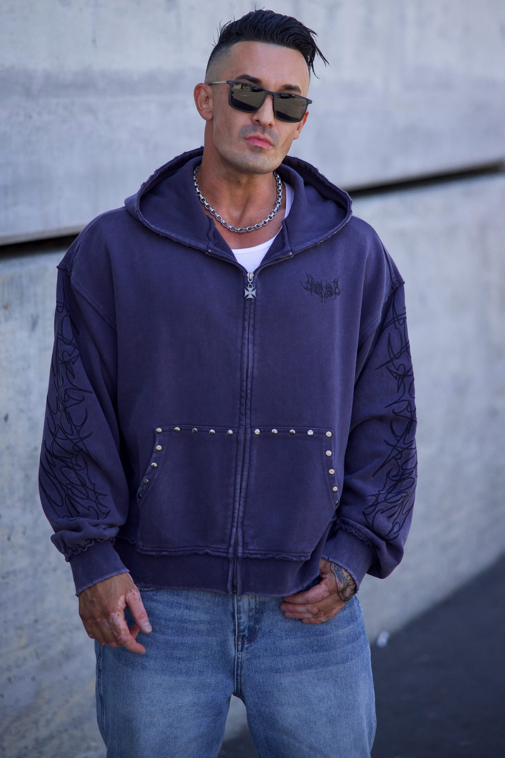 5232 - Tribal Stud Zip-Ups - Image 2